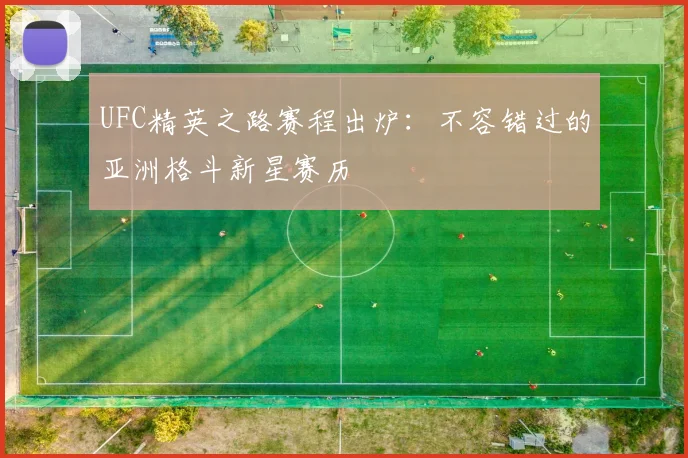 UFC精英之路赛程出炉:不容错过的亚洲格斗新星赛历